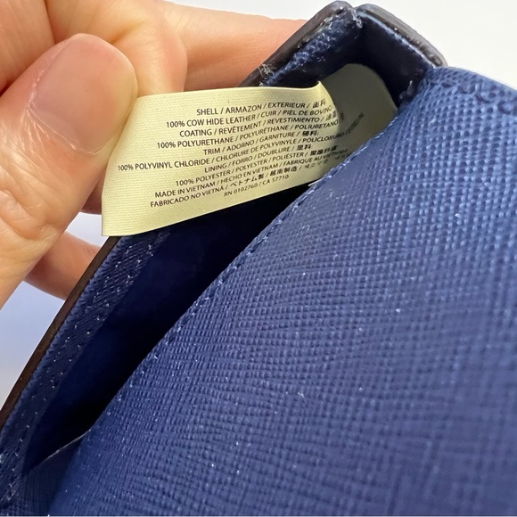 Kate Spade Newbury Lane Large Holly Card Case in Navy Saffiano Leather BNWT - Picture 5 of 8